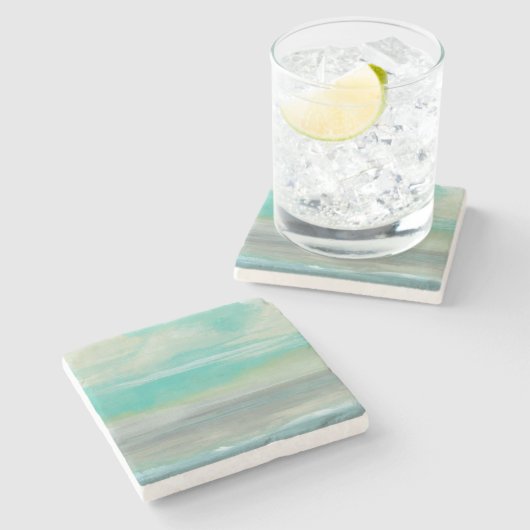 Lowland Beach I Stenen Onderzetter (Zijkant)