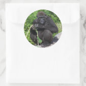 Lowland Gorilla Ronde Sticker (Tas)