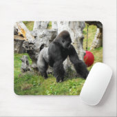 Lowland silverback gorilla lopend muismat (Met muis)