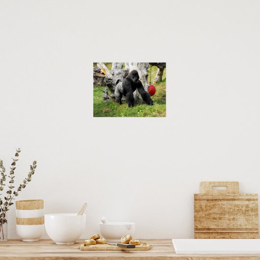 Lowland silverback gorilla poster (Keuken)