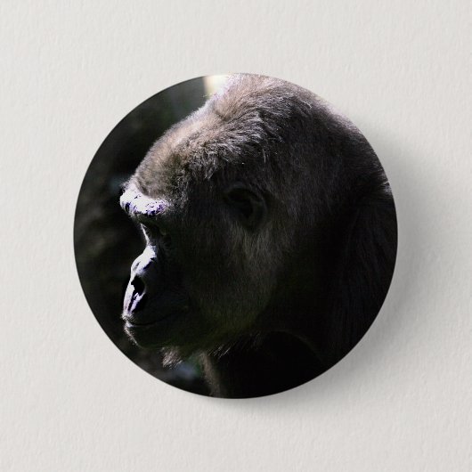 Lowland Westerne Gorilla Ronde Button 5,7 Cm (Voorkant)