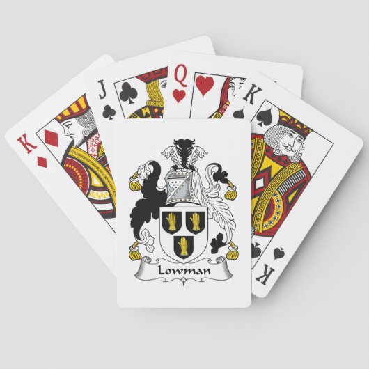 Lowman Family Crest Pokerkaarten (Achterkant)