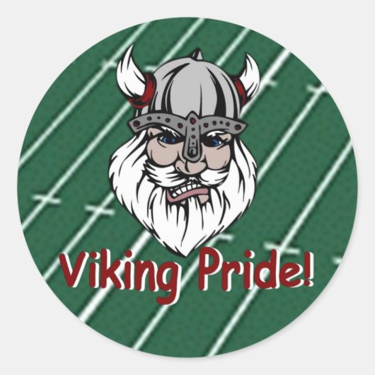 Lowndes Viking Pride Ronde Sticker (Voorkant)