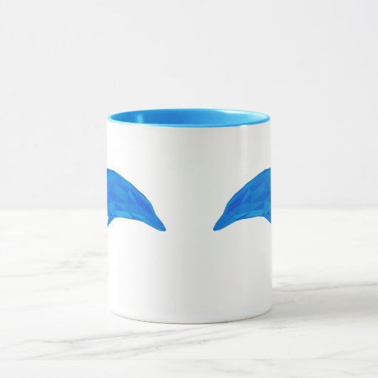 Lowpoly Jumping Dolphin Mok (Midden)