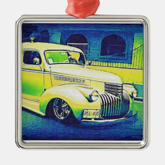 Lowrider  Automobile Metalen Ornament (Voorkant)