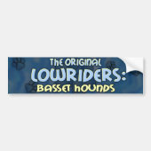 Lowrider Basset Hound Bumpersticker (Voorkant)
