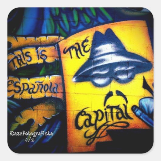 Lowrider Capital Vierkante Sticker (Voorkant)