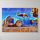 Lowrider Chevrolet 3100 Low Rider Chevy Truck Art Poster (Voorkant)