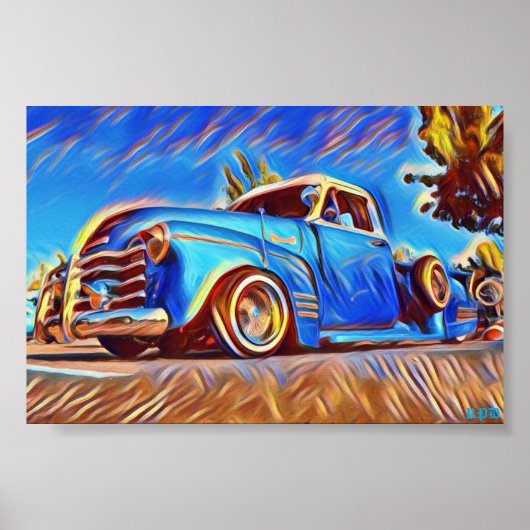 Lowrider Chevrolet 3100 Low Rider Chevy Truck Art Poster (Voorkant)