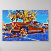 Lowrider Chevrolet Monte Carlo Low Rider Art 70 Poster (Voorkant)