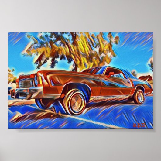 Lowrider Chevrolet Monte Carlo Low Rider Art 70 Poster (Voorkant)