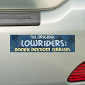 Lowrider Dandie Dinmont Terrier Bumpersticker (Op auto)