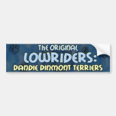 Lowrider Dandie Dinmont Terrier Bumpersticker (Voorkant)