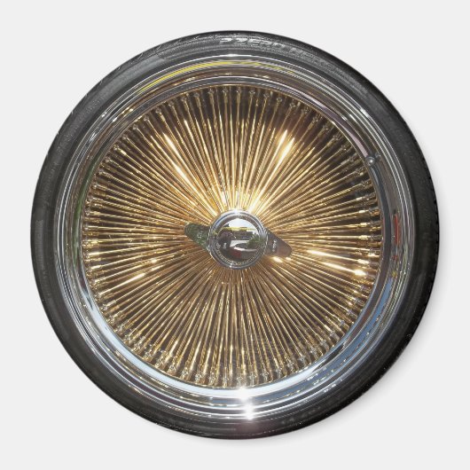 Lowrider draad wielen spaken velgen magneet (Voorkant)
