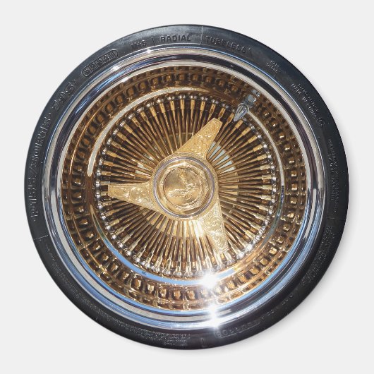 Lowrider draad wielen velgen spaken magneet (Voorkant)