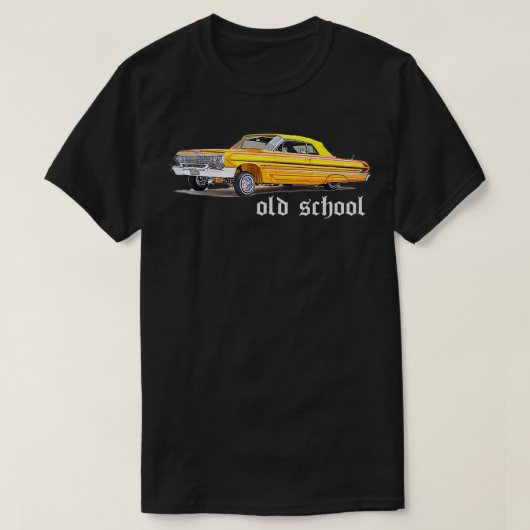 Lowrider For Men Old School Rap Cholo Gangster Ca T-shirt (Design voorkant)