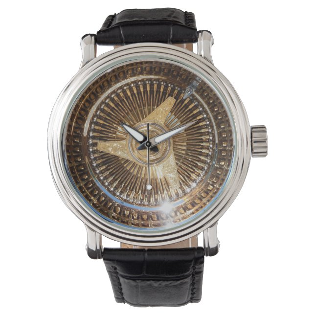 Lowrider low rider draad wielen polshorloge horloge (Voorkant)
