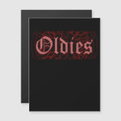 Lowrider Rim Oldies Old School Oldies Magnetische Uitnodiging (Voorkant / Achterkant)