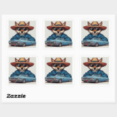 Lowrider Vos Vierkante Sticker (Vel)