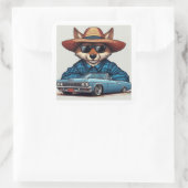 Lowrider Vos Vierkante Sticker (Tas)