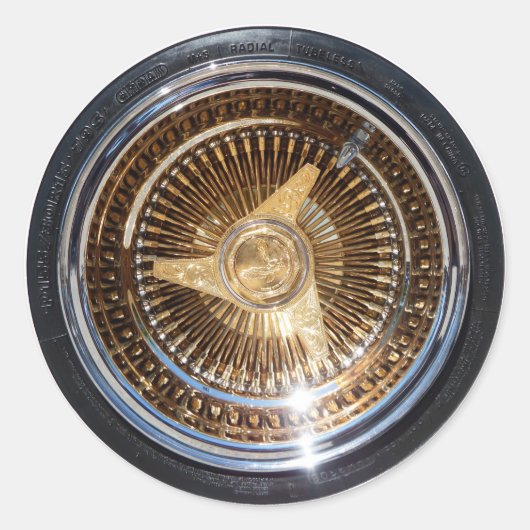 Lowrider Wire Wheels Sticker (Voorkant)