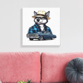 Lowrider Wolf Canvas Afdruk (Insitu (Woonkamer))