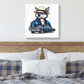 Lowrider Wolf Canvas Afdruk (Insitu (Slaapkamer))
