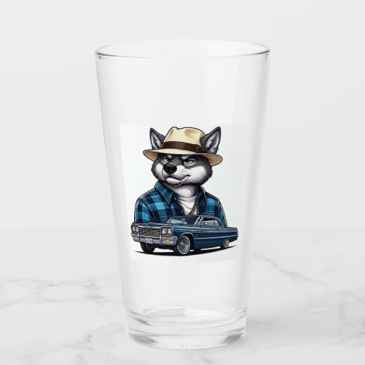 Lowrider Wolf Glas (Voorkant)