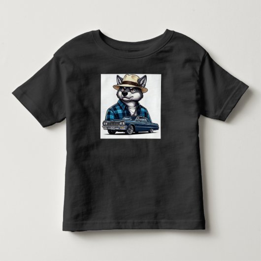 Lowrider Wolf Kinder Shirts (Voorkant)