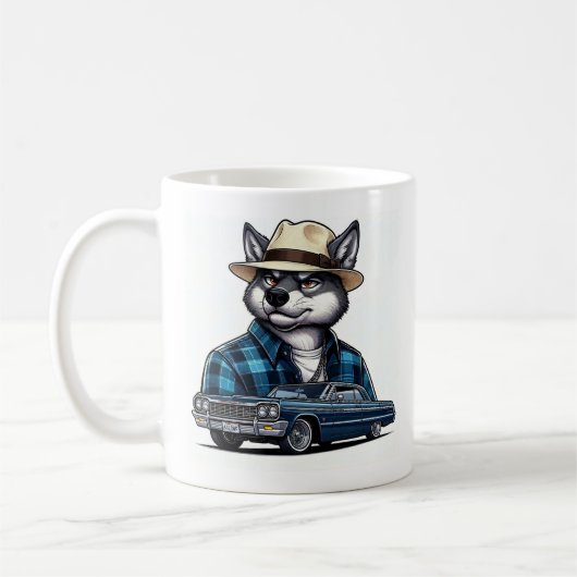 Lowrider Wolf Koffiemok (Links)