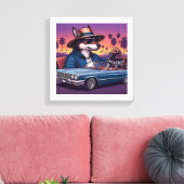 Lowrider Wolfy Canvas Afdruk (Insitu (Woonkamer))