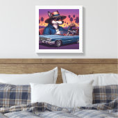 Lowrider Wolfy Canvas Afdruk (Insitu (Slaapkamer))