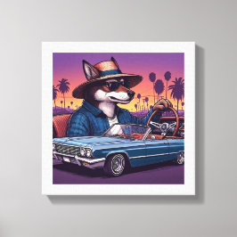 Lowrider Wolfy Canvas Afdruk