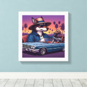 Lowrider Wolfy Canvas Afdruk (Insitu (Houten vloer))