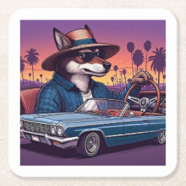 Lowrider Wolfy Kartonnen Onderzetters
