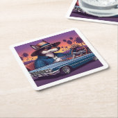 Lowrider Wolfy Kartonnen Onderzetters (Schuin)