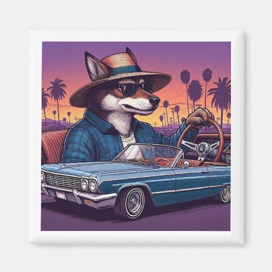 Lowrider Wolfy Magneet (Voorkant)
