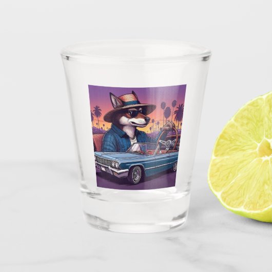 Lowrider Wolfy Shot Glas (Voorkant)