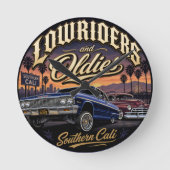 Lowriders en oldies ronde klok (Voorkant)