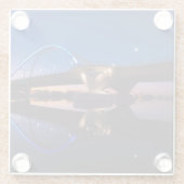 Lowry Sunset Glazen Onderzetter (Achterkant)