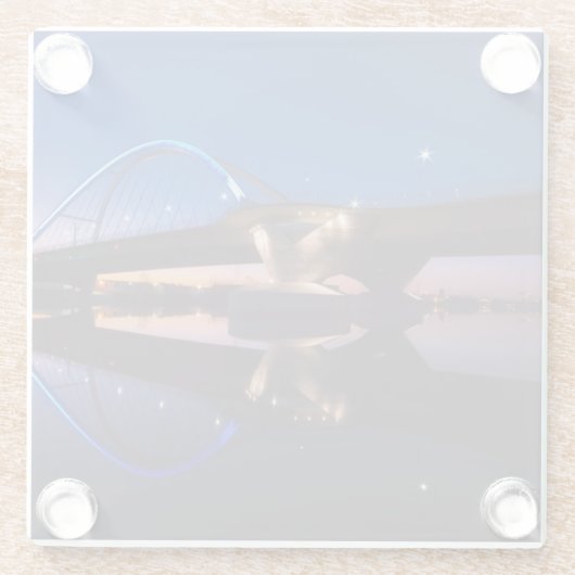 Lowry Sunset Glazen Onderzetter (Achterkant)