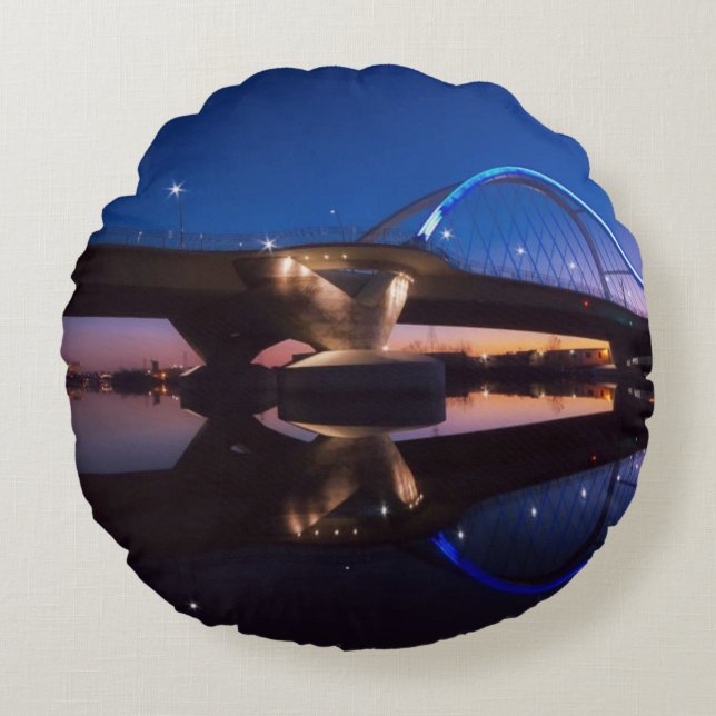 Lowry Sunset Rond Kussen (Voorkant)