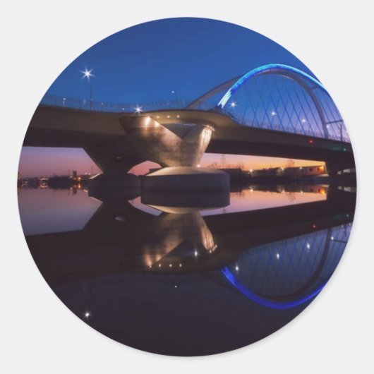 Lowry Sunset Ronde Sticker (Voorkant)