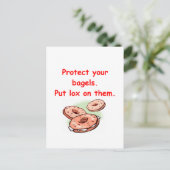 lox en bagels briefkaart (Staand voorkant)