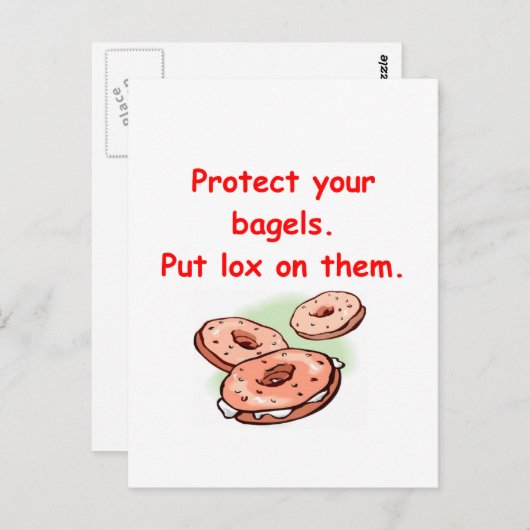 lox en bagels briefkaart (Voorkant / Achterkant)