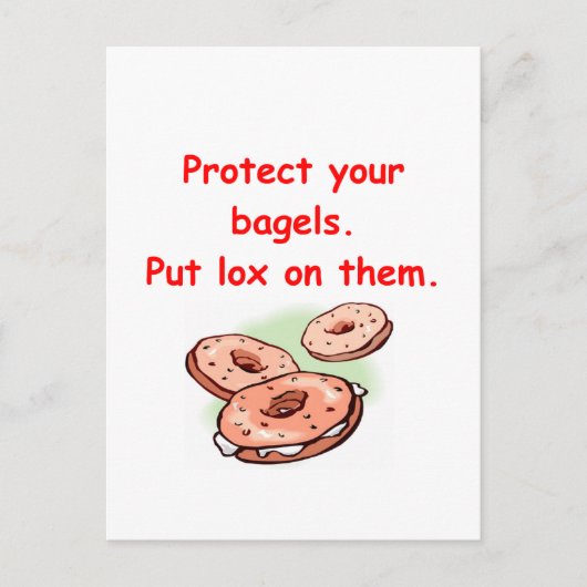 lox en bagels briefkaart (Voorkant)