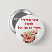 lox en bagels ronde button 5,7 cm (Voorkant /achterkant)