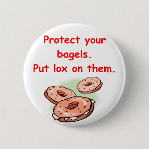lox en bagels ronde button 5,7 cm
