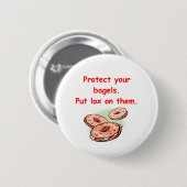 lox en bagels ronde button 5,7 cm (Voorkant /achterkant)