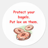 lox en bagels ronde sticker (Voorkant)